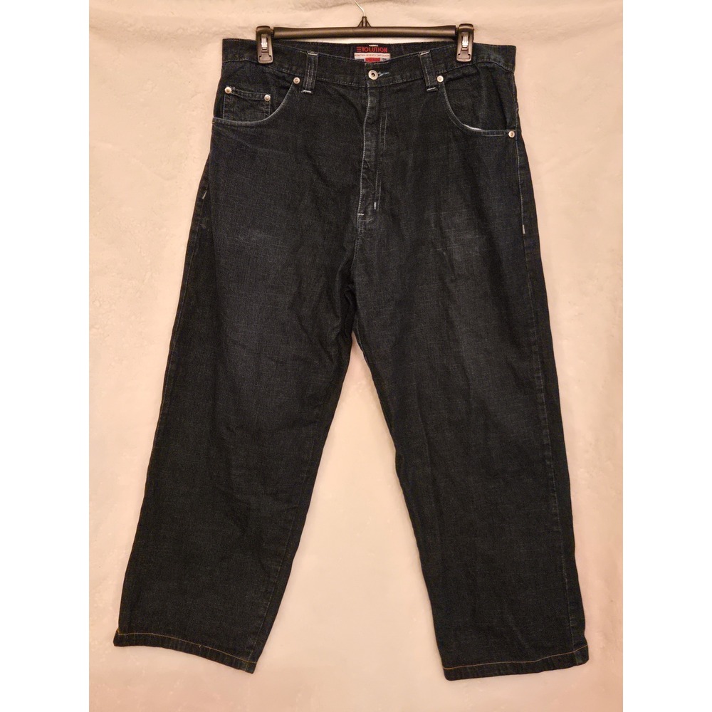 Evolution 1972 Extra Baggy Jeans Mens‎ 38x29 Dark Wash Wide Leg Denim Streetwear